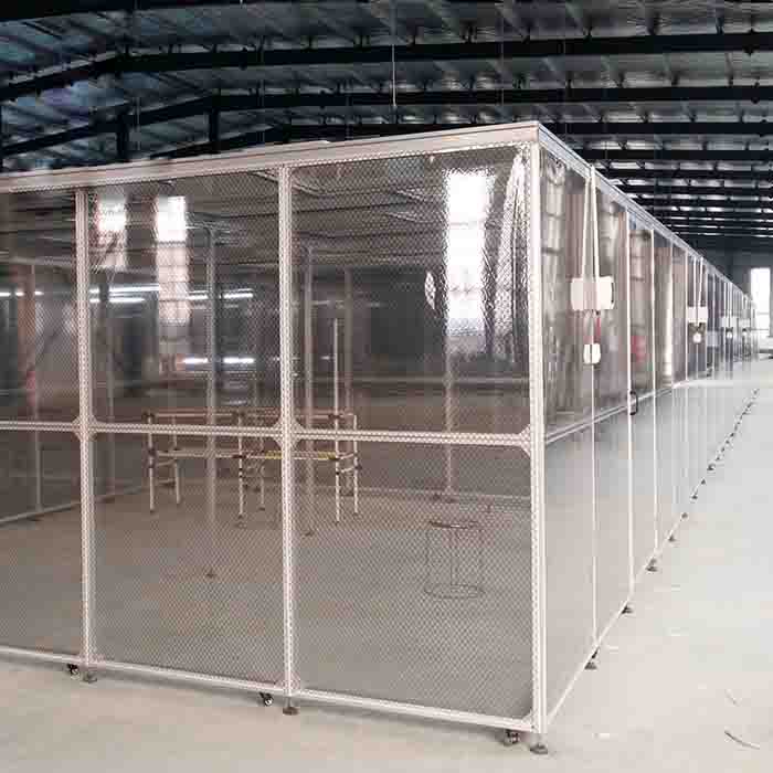 千级洁净棚支撑架方通选择铝合金,制作美观大方。